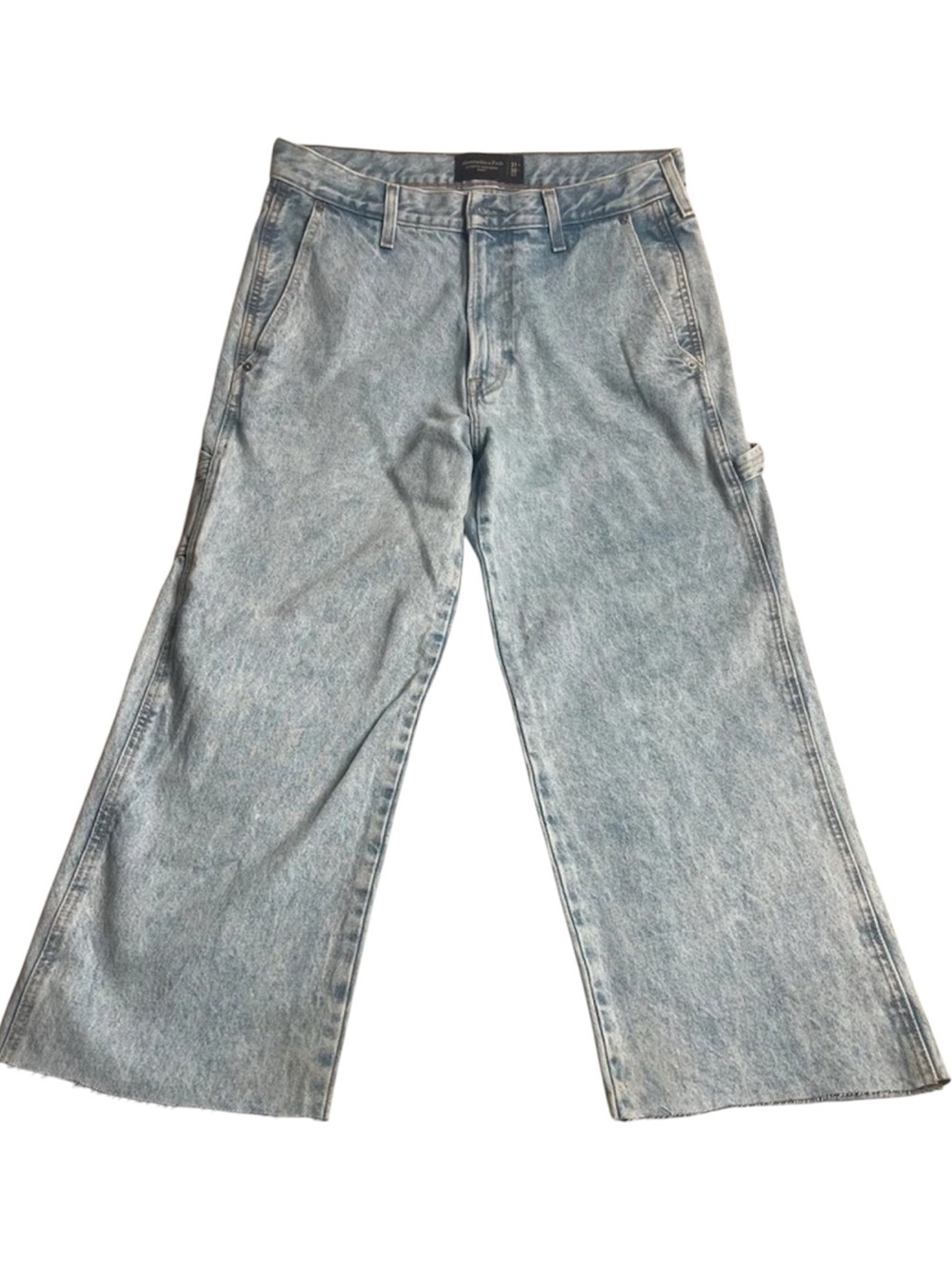 Abercrombie & Fitch Light Wash Bootcut Carpenter Jeans
